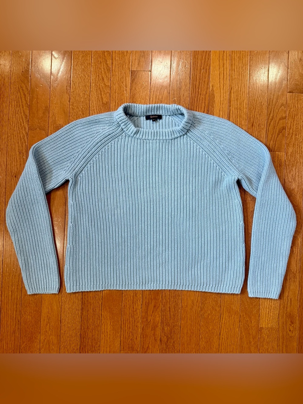 Quince Women’s Medium 100% Organic Cotton Fisherman Crewneck Sweater Chunky Knit